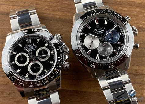 rolex daytona vs zenith chronomaster sport|More.